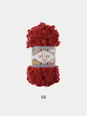 Красный пряжа Alize Puffy fine