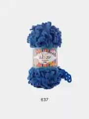 Синий пряжа Alize Puffy fine