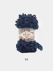 Синий меланж пряжа Alize Puffy fine