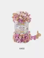 Коралловый меланж пряжа Alize Puffy fine