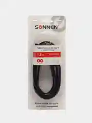 Кабель питания УНИВЕРСАЛЬНЫЙ для аудио/видеотехники C7 (2 pin),SONNEN,1,8 м,черный 513564