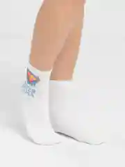 Белый женские носки "Супер Мама"