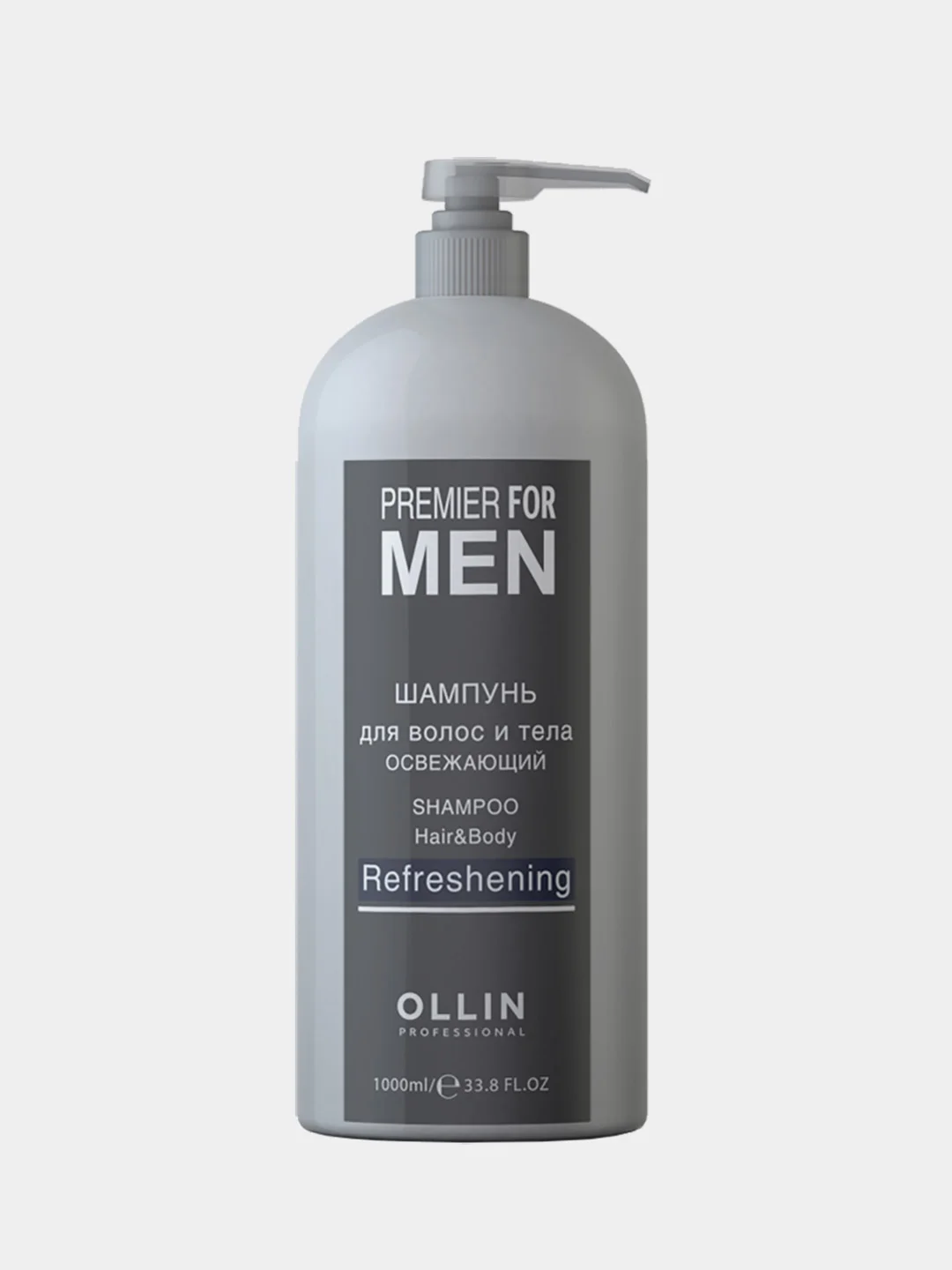 Шампунь для волос и тела освежающий 1000 мл, OLLIN PREMIER FOR MEN