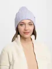 Лавандовый шапка женская "Дежавю", вязаная