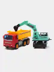 Зеленый набор игрушечных машин