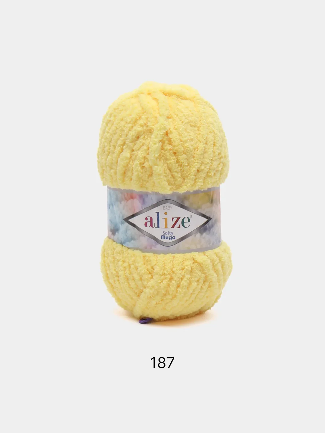 Желтый пряжа Alize Softy Mega, 100г,70м