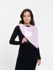 Розовый платок на голову женский