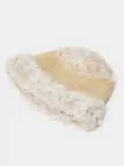 Молочный меховая шапка, вязаная панама