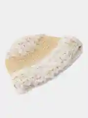Молочный меховая шапка, вязаная панама