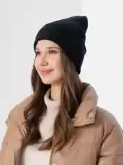 Черный шапка вязаная, унисекс