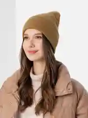 Терракотовый шапка вязаная, унисекс