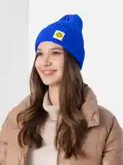 Синий шапка женская