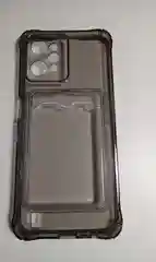 Черный чехол REALME C31 с карманом для карточки, и защитой камеры