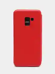 Красный чехол-книжка на Samsung Galaxy A8 2018, Самсунг Галакси А8 2018