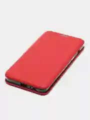 Красный чехол-книжка на Samsung Galaxy A8 2018, Самсунг Галакси А8 2018