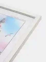 Белый фоторамка со стеклом, 15 х 21 см, А5, пластиковая