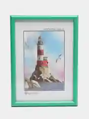 Зелёный хаки фоторамка со стеклом, 15 х 21 см, А5, пластиковая