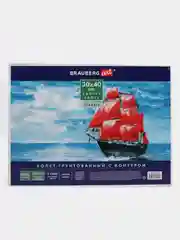 Холст на картоне с контуром "Цветы", 30х40 грунтован, 100% хлопок, ART "CLASSIC",  190625