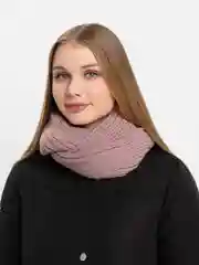 Пастельно-коралловый шарф-снуд женский "Миретта"