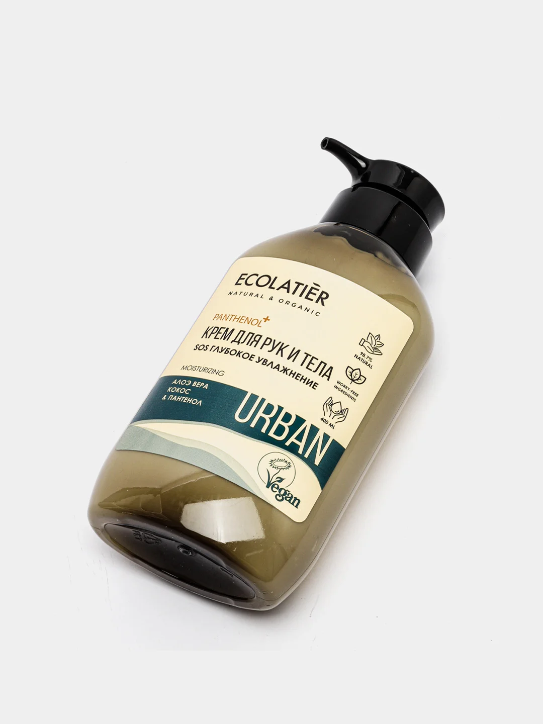 Ecolatier Urban Крем для рук и тела SOS Глубокое увлажнение  алоэ , кокос, пантенол 400 мл