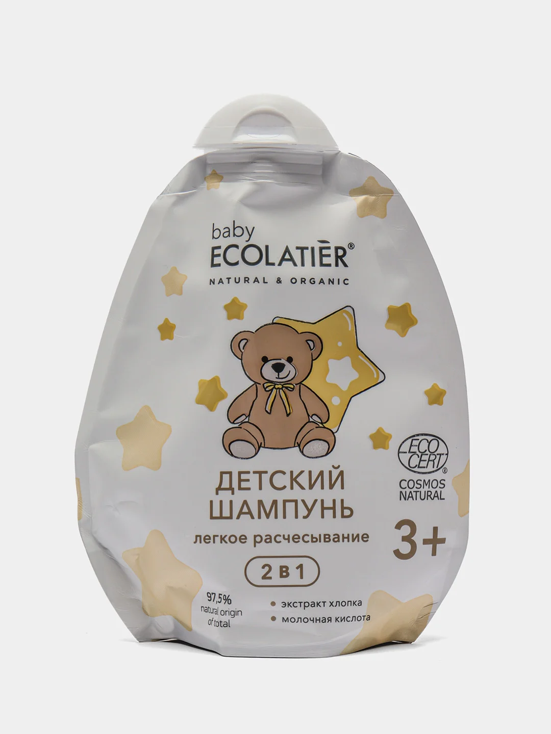Шампунь 2 в 1 Лёгкое расчесывание 3+ дой-пак Ecolatier baby 250 мл