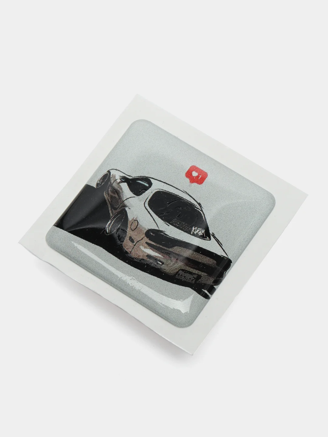 Серебряный 3d наклейки на телефон с тачками "JDM" drift, объёмные стикеры на телефон с машинками