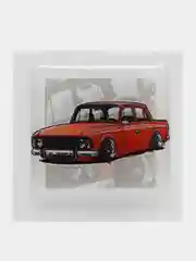 Коричневый 3d наклейки на телефон с тачками "JDM" drift, объёмные стикеры на телефон с машинками