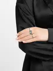 Серебряный кольцо женское комплект, набор колец
