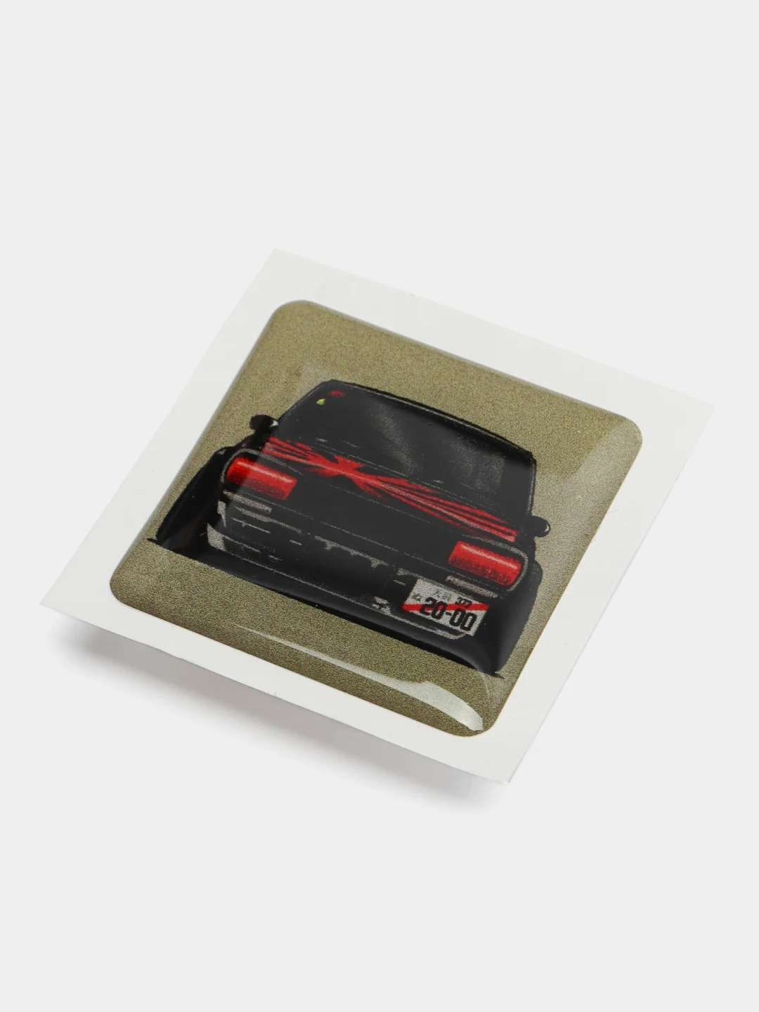 Приглушённый хаки 3d наклейки на телефон с тачками "JDM" drift, объёмные стикеры на телефон с машинками