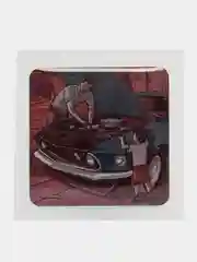 Кремовый 3d наклейки на телефон с тачками "JDM" drift, объёмные стикеры на телефон с машинками