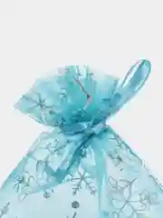 Голубой мешочки новогодние подарочные, пакеты на Новый год для конфет