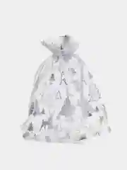 Серебряный мешочки новогодние подарочные, пакеты на Новый год для конфет