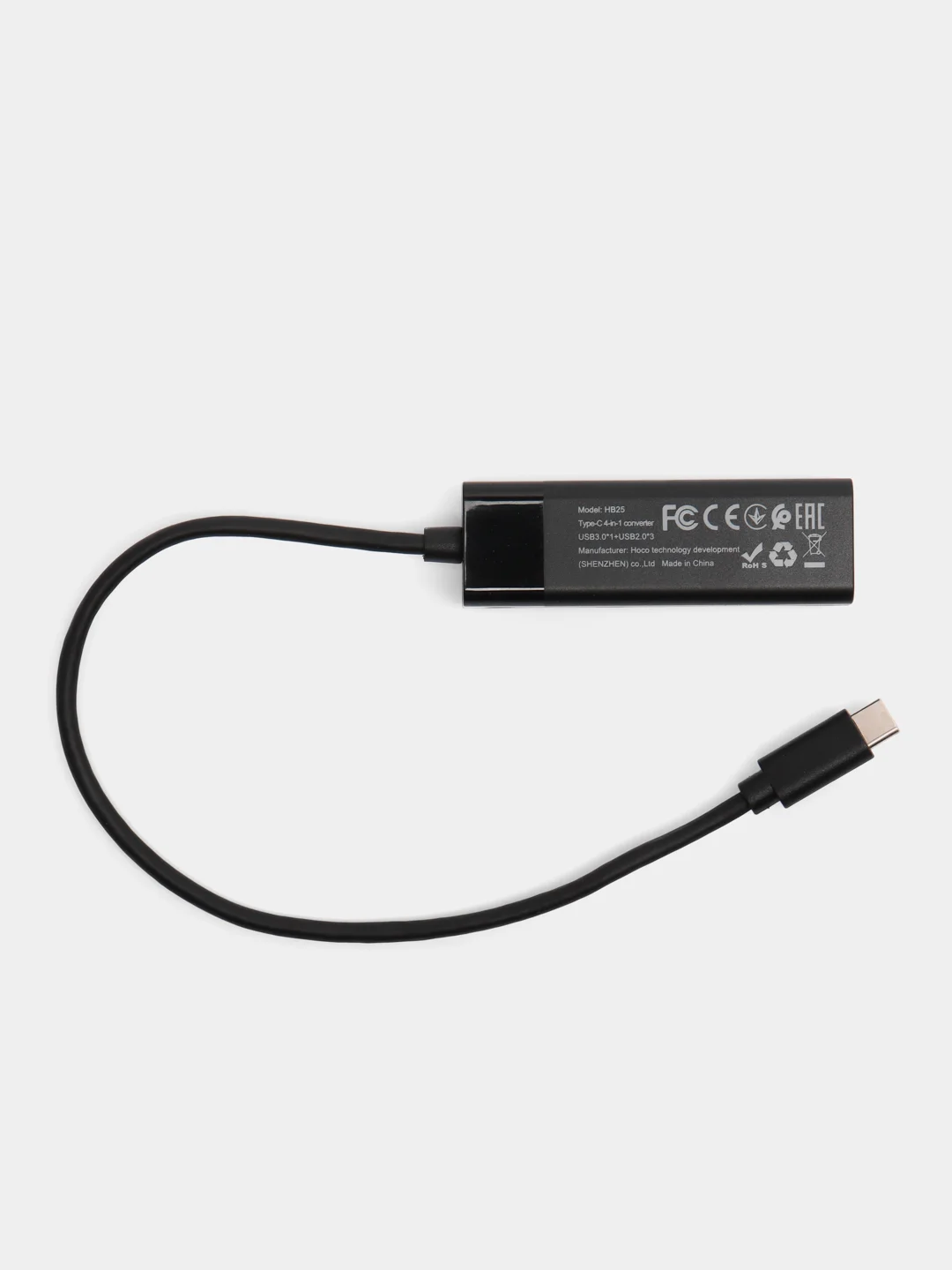 Разветвитель USB Hub HOCO HB25, 4 разъема, Type-C на USB 3.0 гнездо