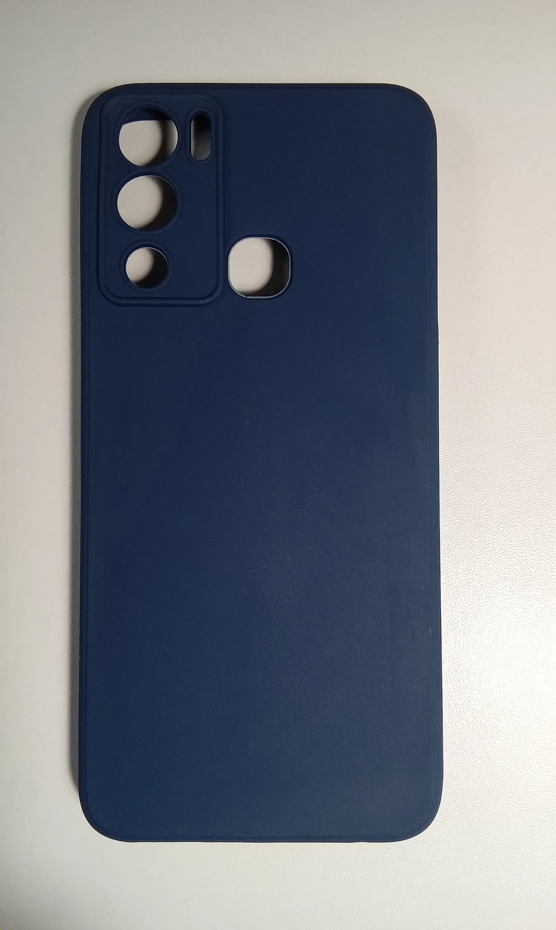 Синий меланж чехол с защитой камеры для Infinix HOT 12I