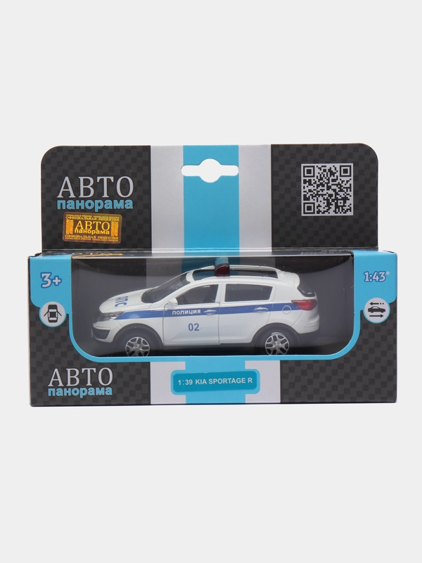 ТМ "Автопанорама" Машинка металлическая 1:39 KIA SPORTAGE R Полиция 17,5 см, JB1251479
