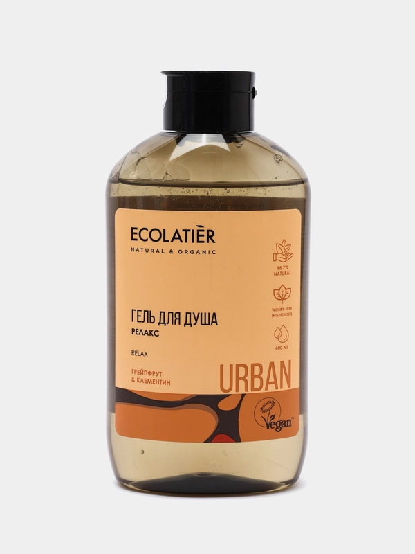 Гель для ванны и душа Для тела Релакс Грейпфрут и клементин, Ecolatier Urban 600 мл