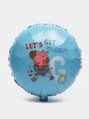 Синий воздушный шар фольгированный Свинка Пеппа