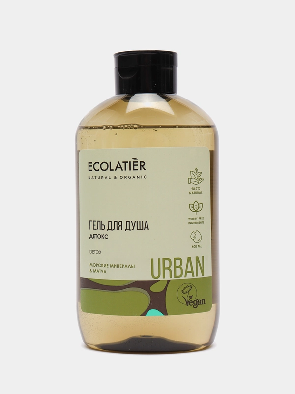 Гель для душа Детокс морские минералы и матча Ecolatier Urban 600 мл