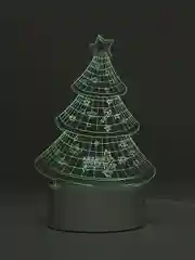 Белый светильник-ночник 3D, светодиодный, с пультом, цветной, RGB