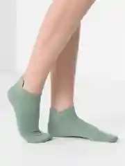 Мятный носки женские, короткие, однотонные