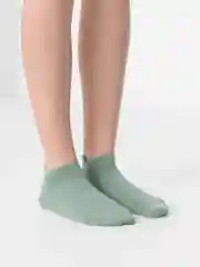 Мятный носки женские, короткие, однотонные