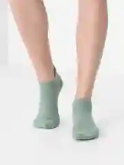 Мятный носки женские, короткие, однотонные