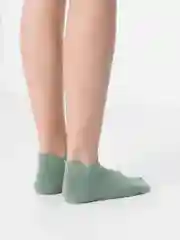 Мятный носки женские, короткие, однотонные
