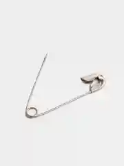 Серебряный булавка английская, жёсткая, цвет никель, золото, 10 штук