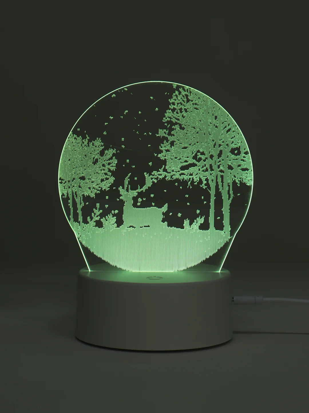 Коралловый меланж светильник-ночник 3D, светодиодный, с пультом, цветной, RGB