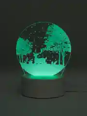 Лесной зеленый светильник-ночник 3D, светодиодный, с пультом, цветной, RGB