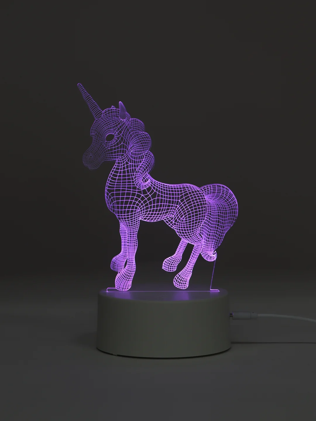 Оранжевый светильник-ночник 3D, светодиодный, с пультом, цветной, RGB