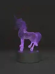 Оранжевый светильник-ночник 3D, светодиодный, с пультом, цветной, RGB
