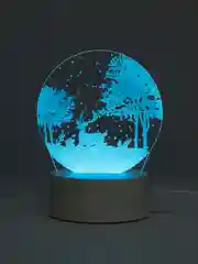 Голубой светильник-ночник 3D, светодиодный, с пультом, цветной, RGB