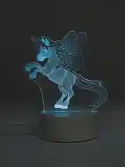 Индиго светильник-ночник 3D, светодиодный, с пультом, цветной, RGB